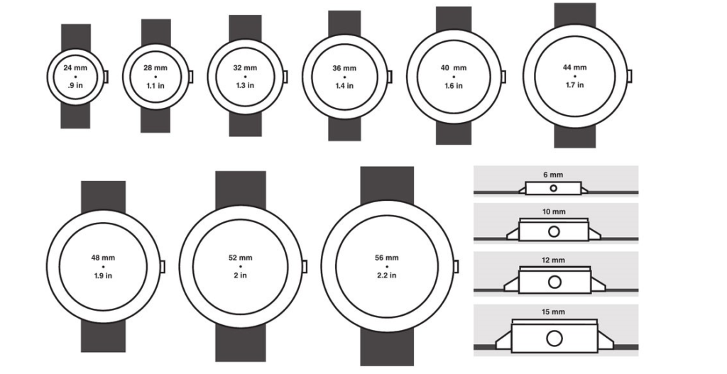 Size Guide for Watches - athosgifts.org